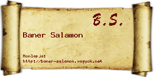 Baner Salamon névjegykártya